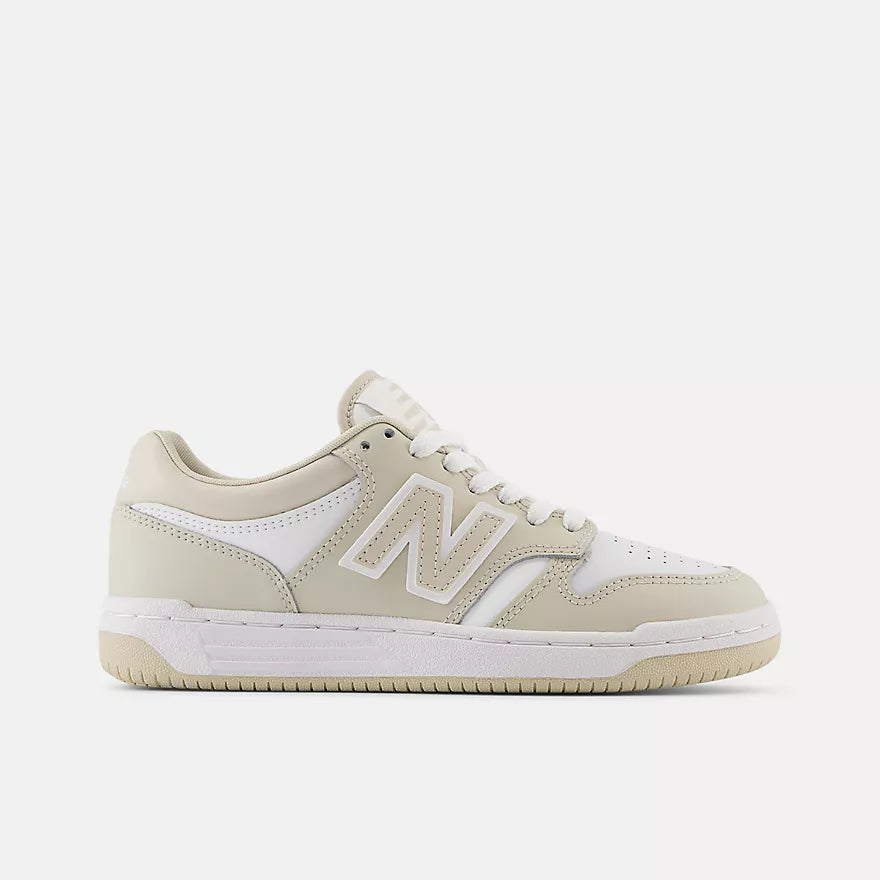 New Balance 480 Youth Sneakers - Timber Wolf Color - Lightweight & Durable for Kids Running, School & Casual Wear