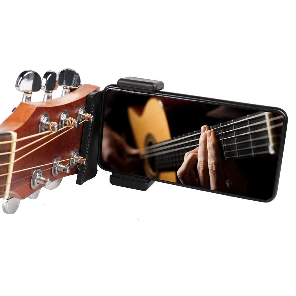 Guitar Bass Headphone Holder - Compatible with iPhone & Samsung for Live Streaming & Music Practice