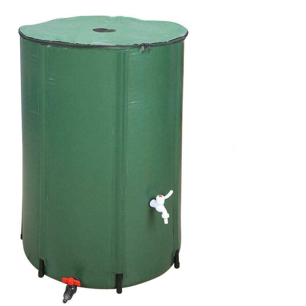 100 Gallon Collapsible Rain Barrel - Portable Water Collection Tank for Garden, Yard & Outdoor Use - Eco-Friendly Rainwater Storage Solution - Ideal for Watering Plants, Emergency Preparedness & Sustainable Living