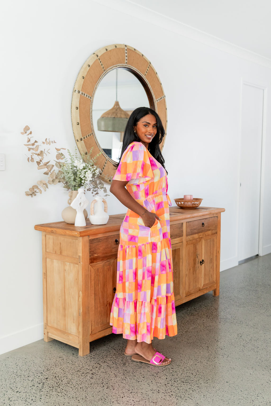 Bonnie Maxi Dress with Illusion Neckline - Elegant Flowy Long Dress for Women | Perfect for Weddings, Parties & Summer Outfits