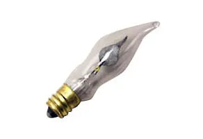 Halco 2502 CFC3/130V Clear Flicker Flame Light Bulb E12 Base - Perfect for Halloween Decorations, Christmas Lights, and Vintage Edison Style Lamps