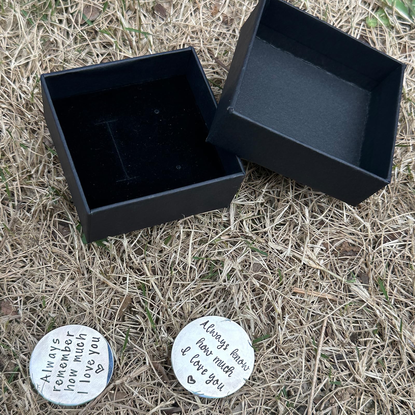 Personalized Hand-Stamped Pewter Pocket Tokens - Custom Engraved Keepsake for Loved Ones | Perfect for Weddings, Anniversaries, and Special Gifts