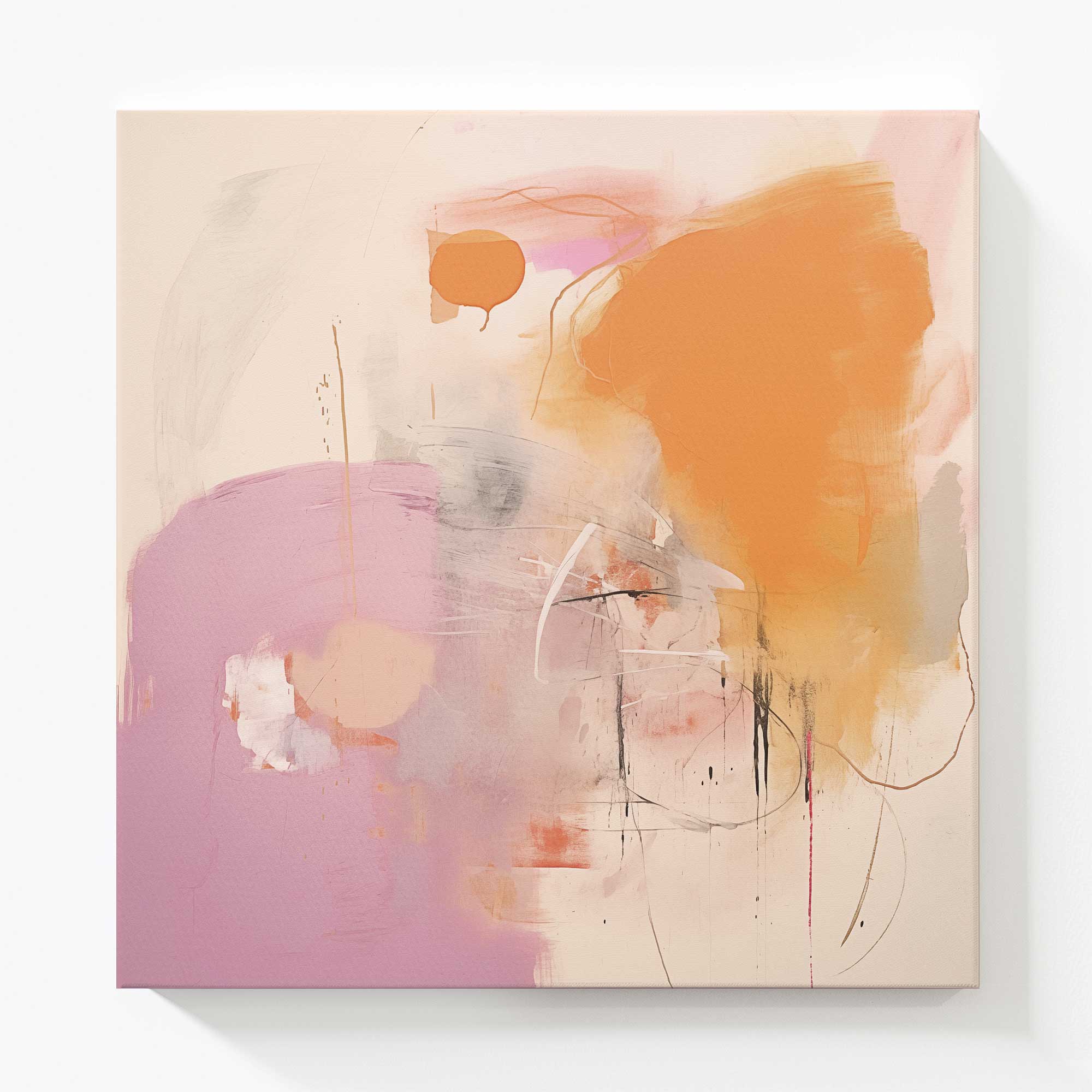 Cotton Candy Delight v1 Large Canvas Print - Vibrant Wall Art for Living Room, Bedroom & Office Decor