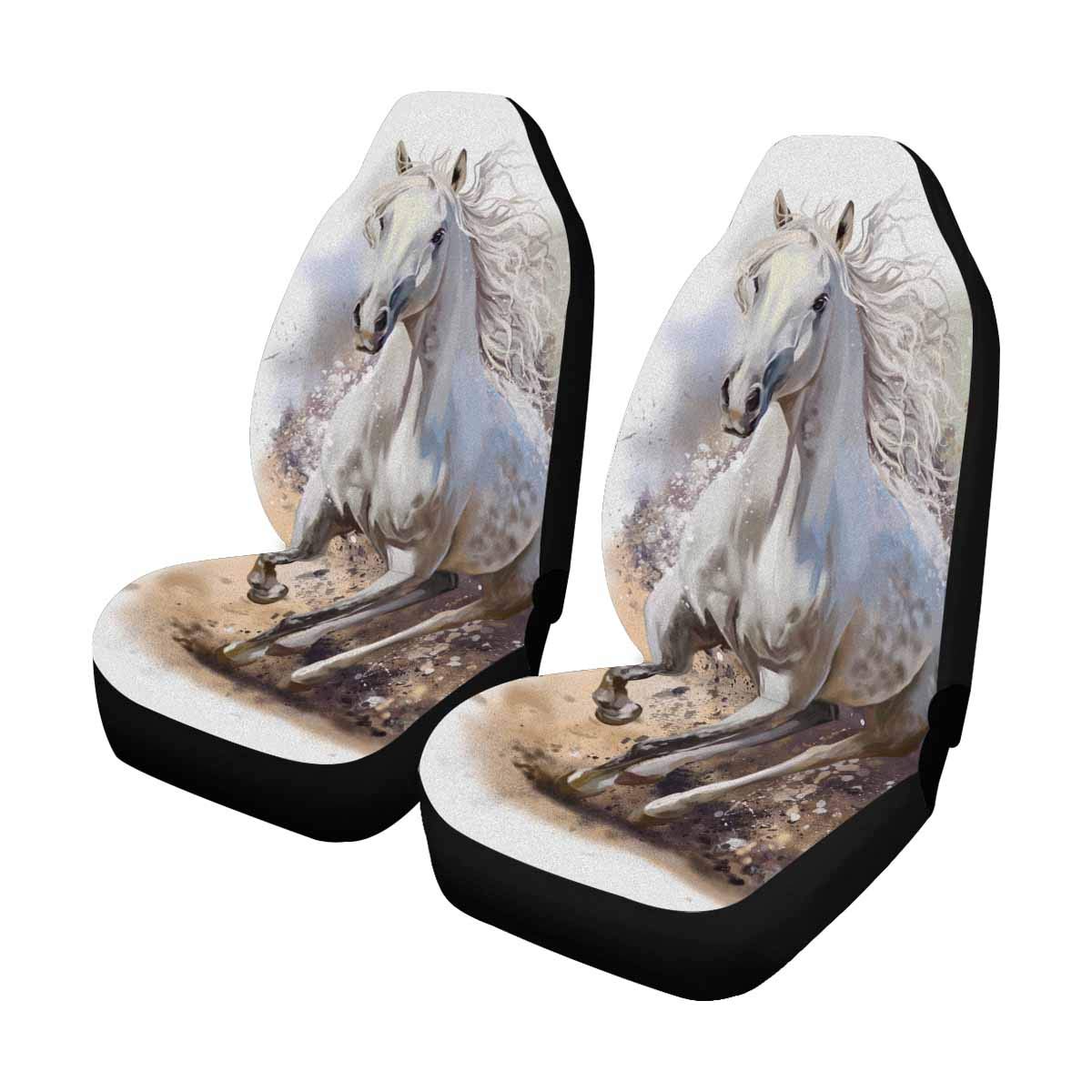 INTERESTPRINT Universal Car Seat Covers for Front Seats (Set of 2) - Fits Most Sedans, SUVs & Jeeps - Waterproof & Comfortable for Daily Commute, Road Trips & Outdoor Adventures