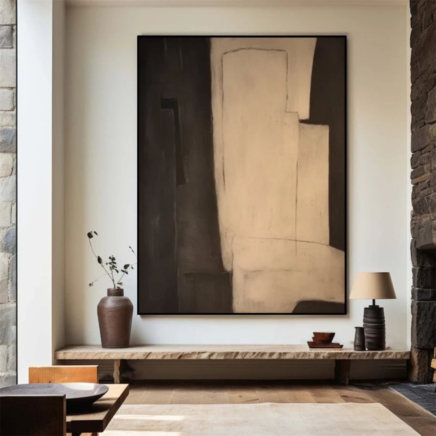 Abstract Tranquility Art Painting - Modern Wall Decor for Living Room, Bedroom & Office - #WS280 | Calming Home Decor & Unique Gift Idea