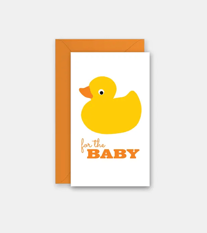Rock Scissor Paper Duck Baby Mini Card - Cute Greeting Cards for Baby Showers, Birthdays & Special Occasions