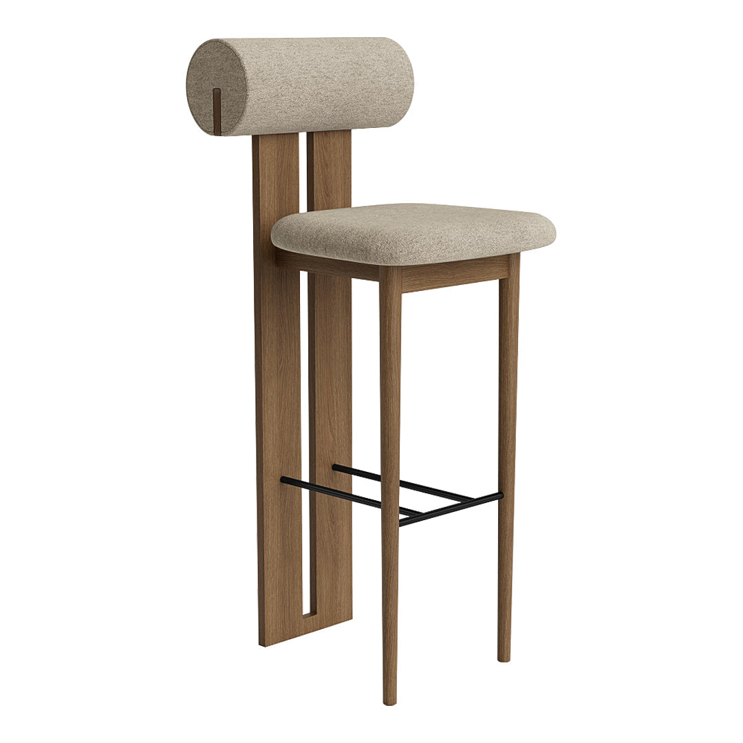 Hansen Hyldahl Hippo Bar Chair by Norr11 - Modern Scandinavian Stool for Kitchen, Dining & Bar Counter - Perfect for Home, Cafe & Restaurant Use