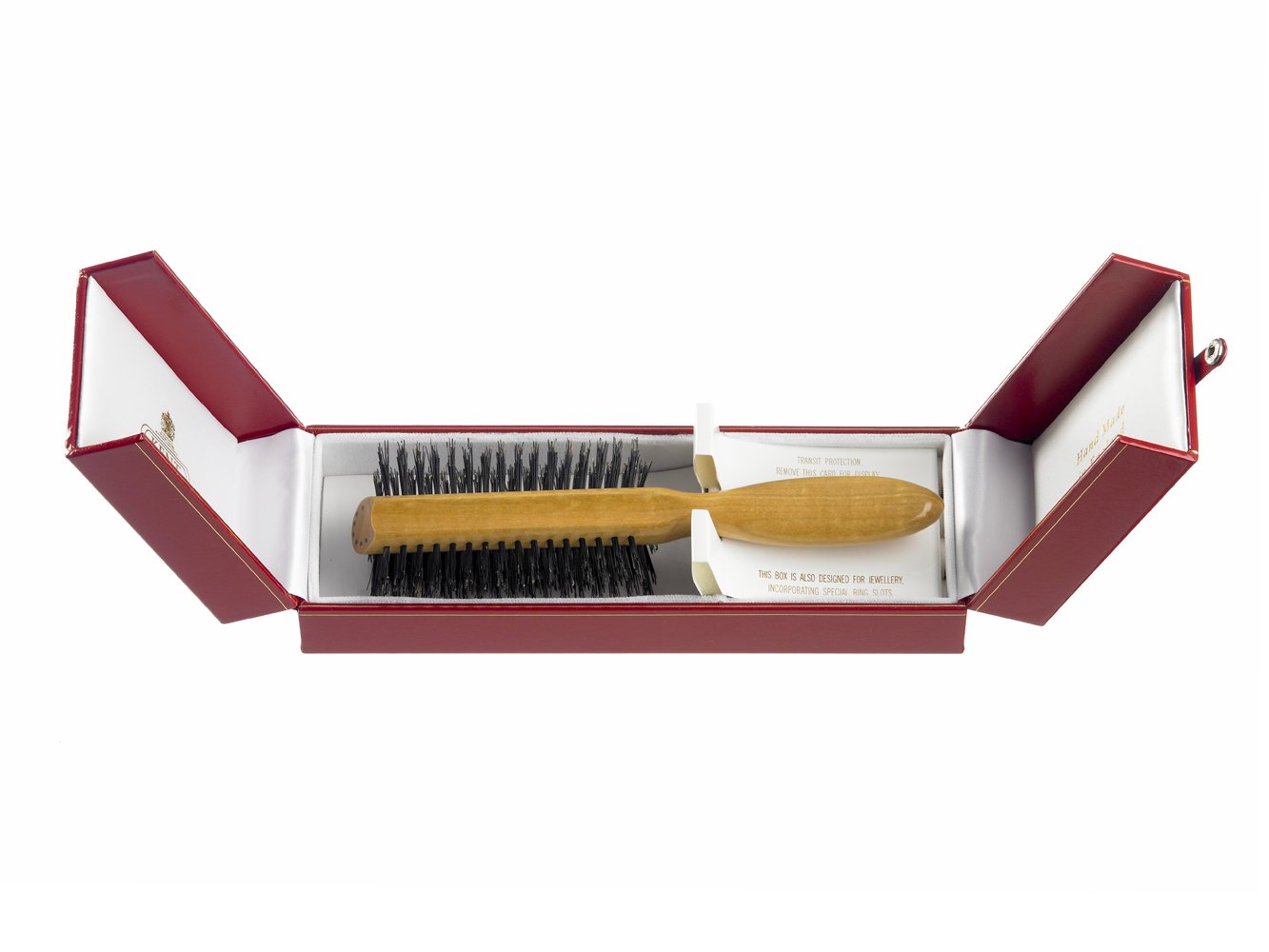 Kent Handmade Half Radial Satin Wood Bristle Brush - Premium Wooden Hair Brush for Smoothing & Detangling - Perfect for Daily Hair Care & Styling at Home or Salon