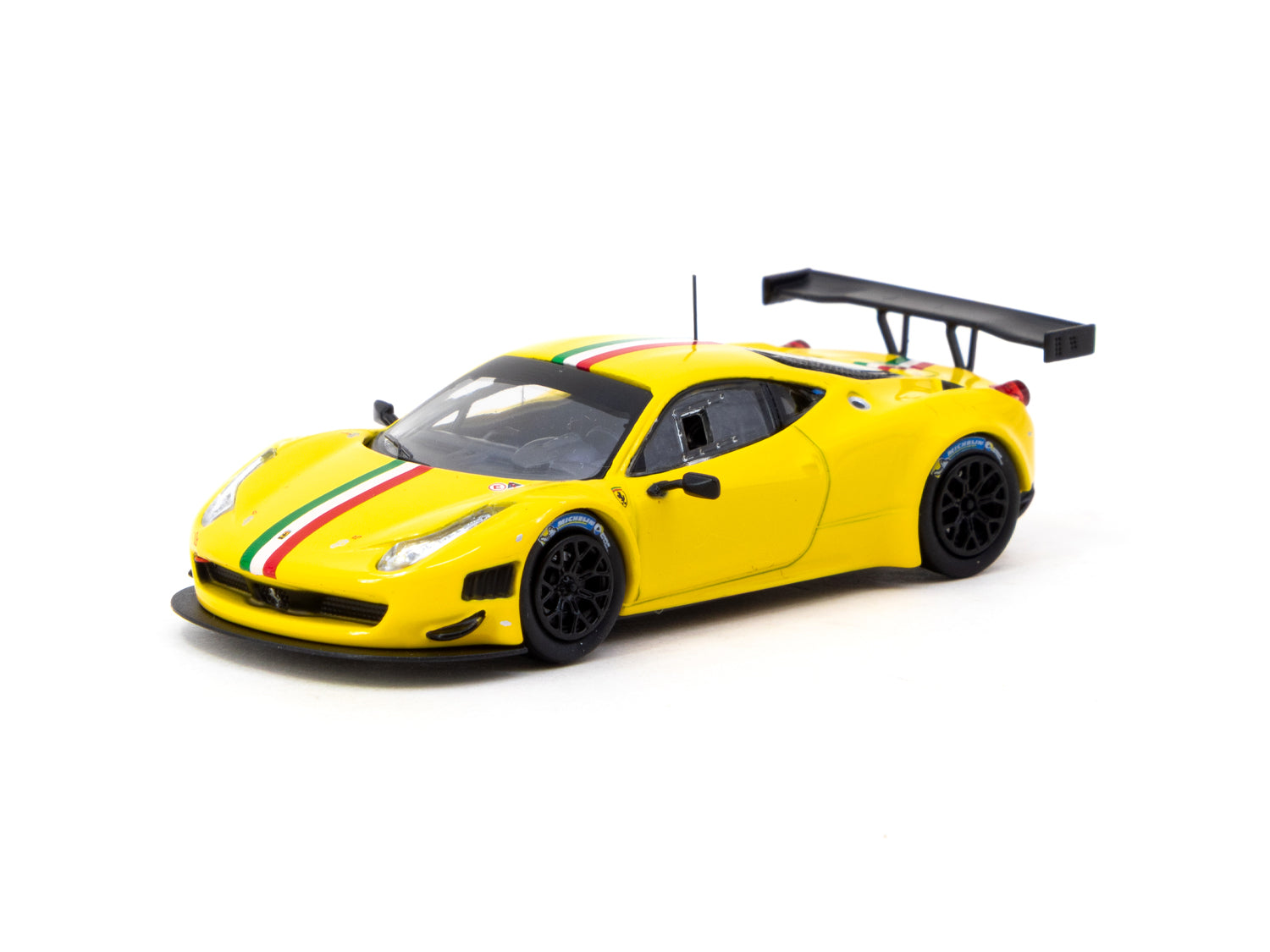 Tarmac Works 1/64 Scale Ferrari 458 Italia GT3 Diecast Model Car - Yellow - ROAD64 Collection - Perfect for Collectors, Display, and Racing Enthusiasts