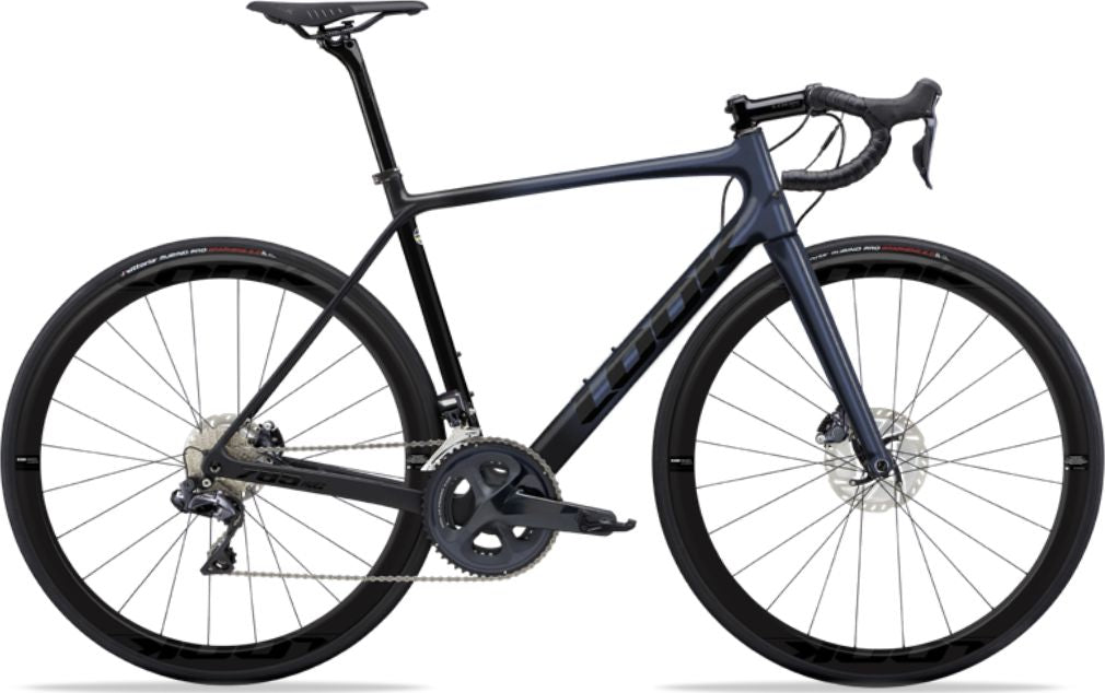 LOOK 785 Huez Disc 105 Road Bike with D38 Carbon Wheels - Navy Blue | High-Performance Carbon Road Bike for Racing, Endurance & Long-Distance Cycling