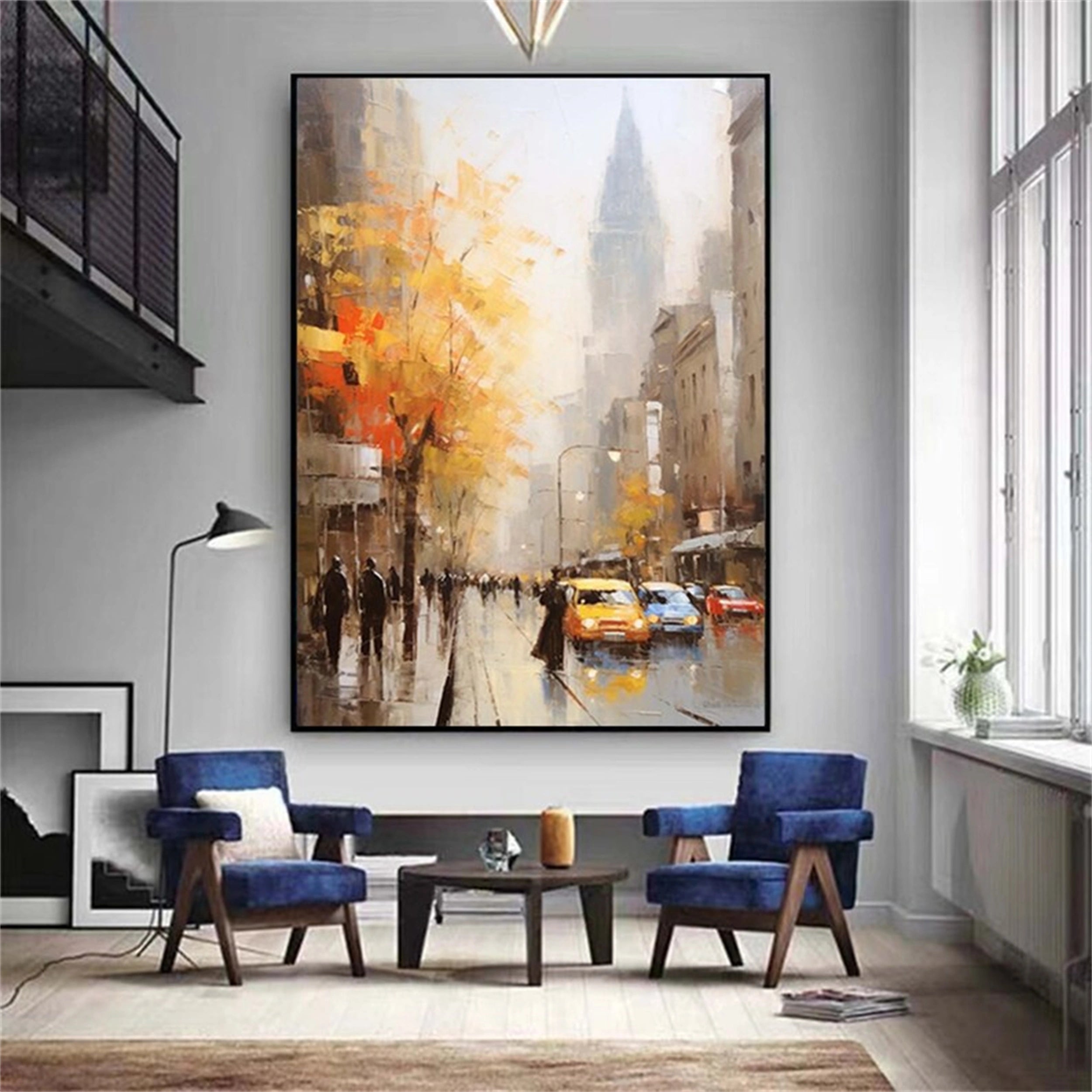 Urban Landscape Painting #UL 028 - Modern Wall Art for Living Room, Office & Bedroom Decor