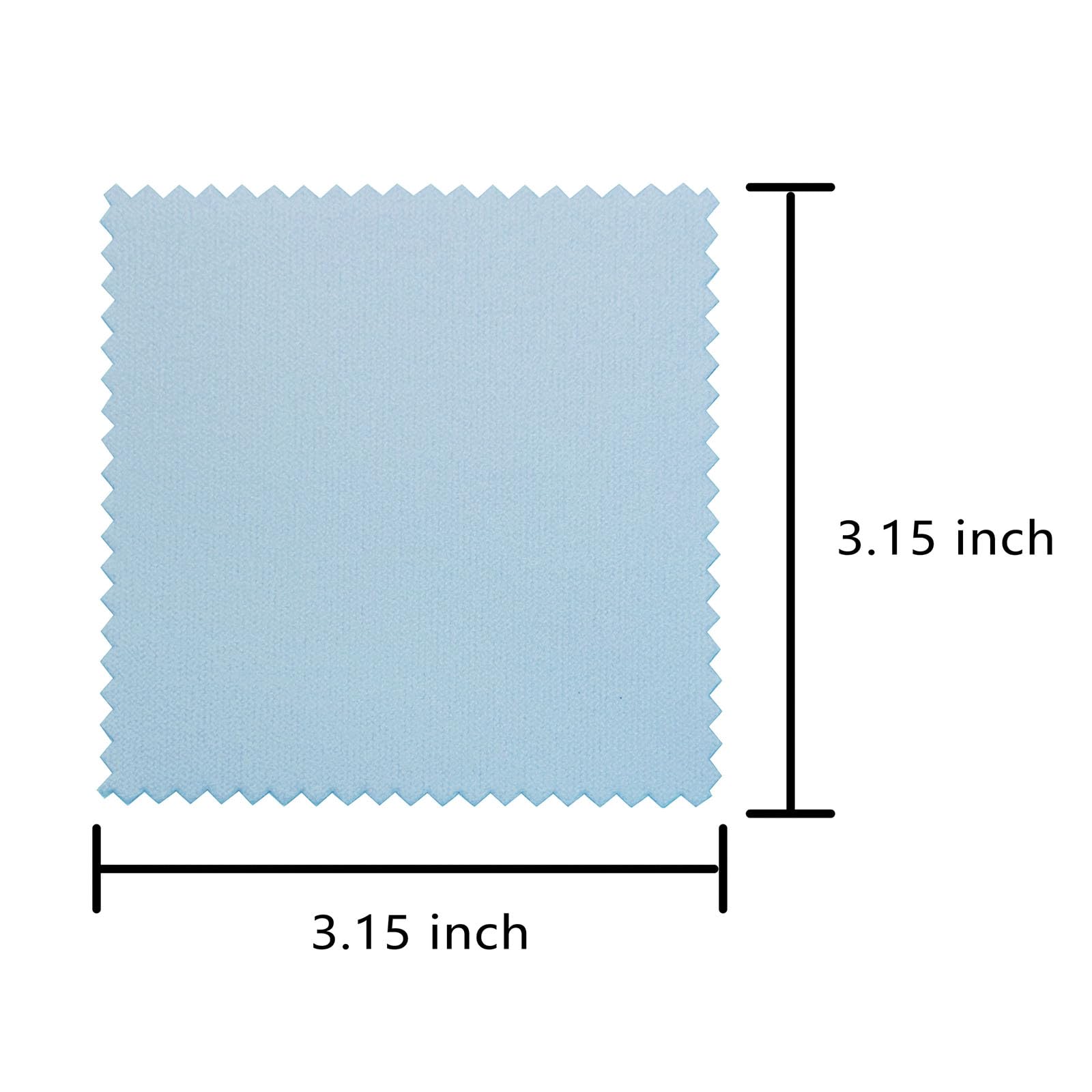 100pcs Premium Jewelry Cleaning Cloths for Silver, Gold & Diamonds - Soft Microfiber Polishing Cloths (3.15