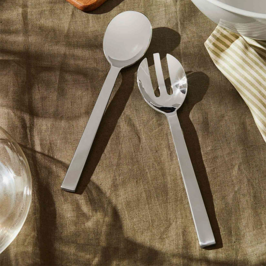 Alessi Santiago Salad Set - Premium Stainless Steel Salad Serving Set for Entertaining, Kitchen & Dining - Perfect for Parties, BBQs & Home Use