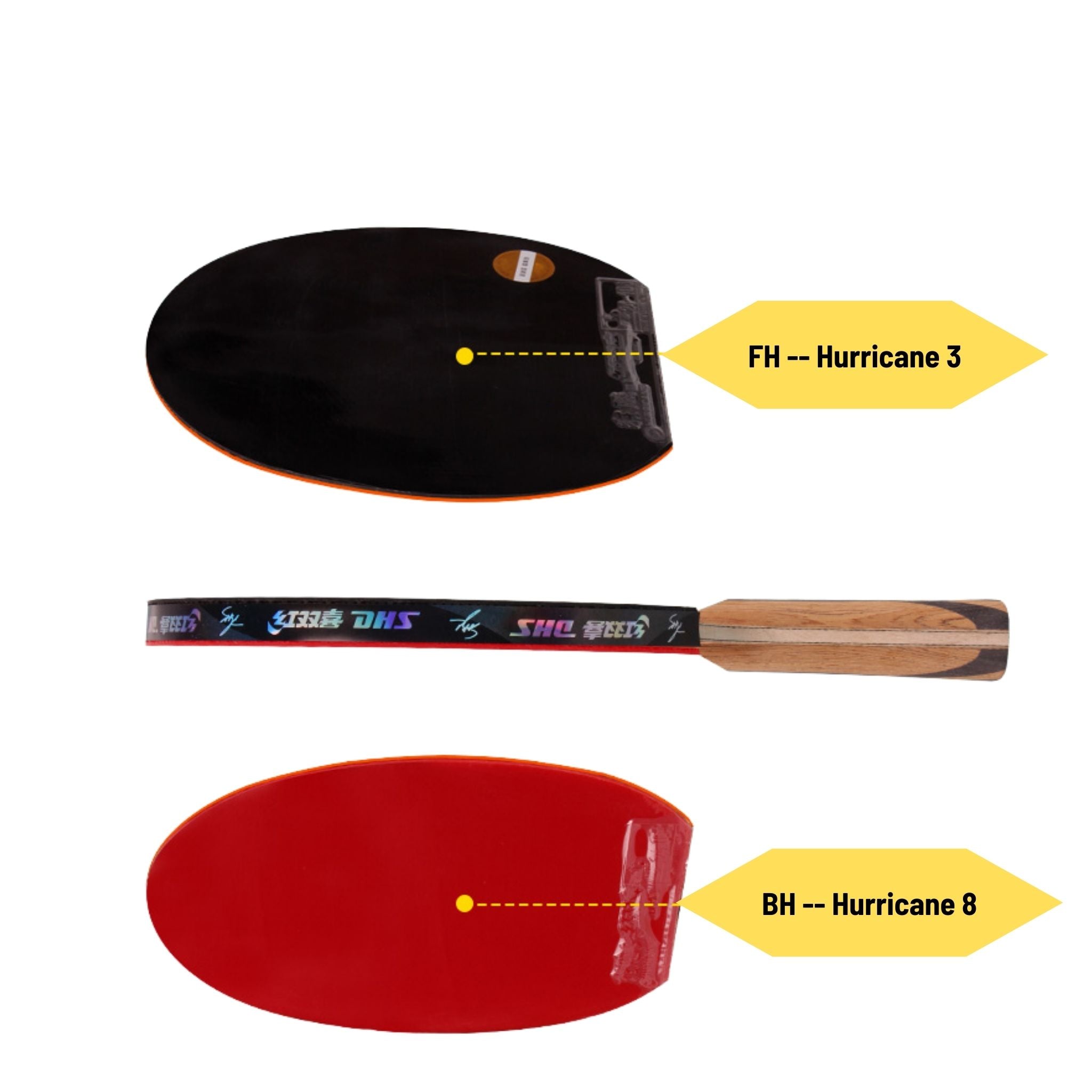 DHS H7006 Professional Penhold Table Tennis Racket Set - Premium Carbon Blade & High-Quality Rubber for Competitive Play - Perfect for Training, Tournaments & Home Practice