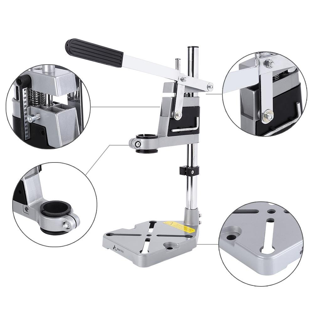 Drill Press Stand for Hand Drill - Rotary Tool Holder & Arbor Press Adapter | Heavy Duty Bench Clamp Workbench Repair Tool | Perfect for DIY Projects, Woodworking, Metal Drilling & Jewelry Making