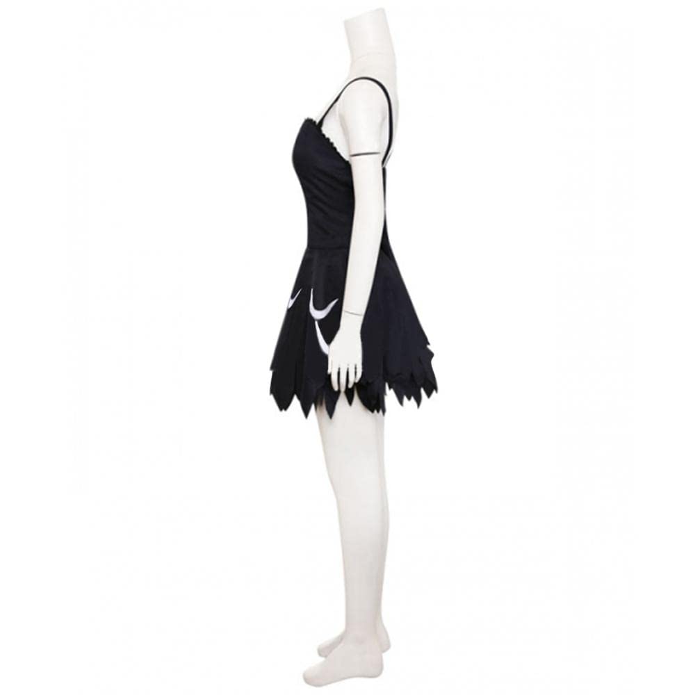 iSHOWcos Nero Cosplay Costume - Women's Sexy Black Suspender Dress with Secre Swallowtail Design | Perfect for Anime Conventions, Halloween Parties & Cosplay Events