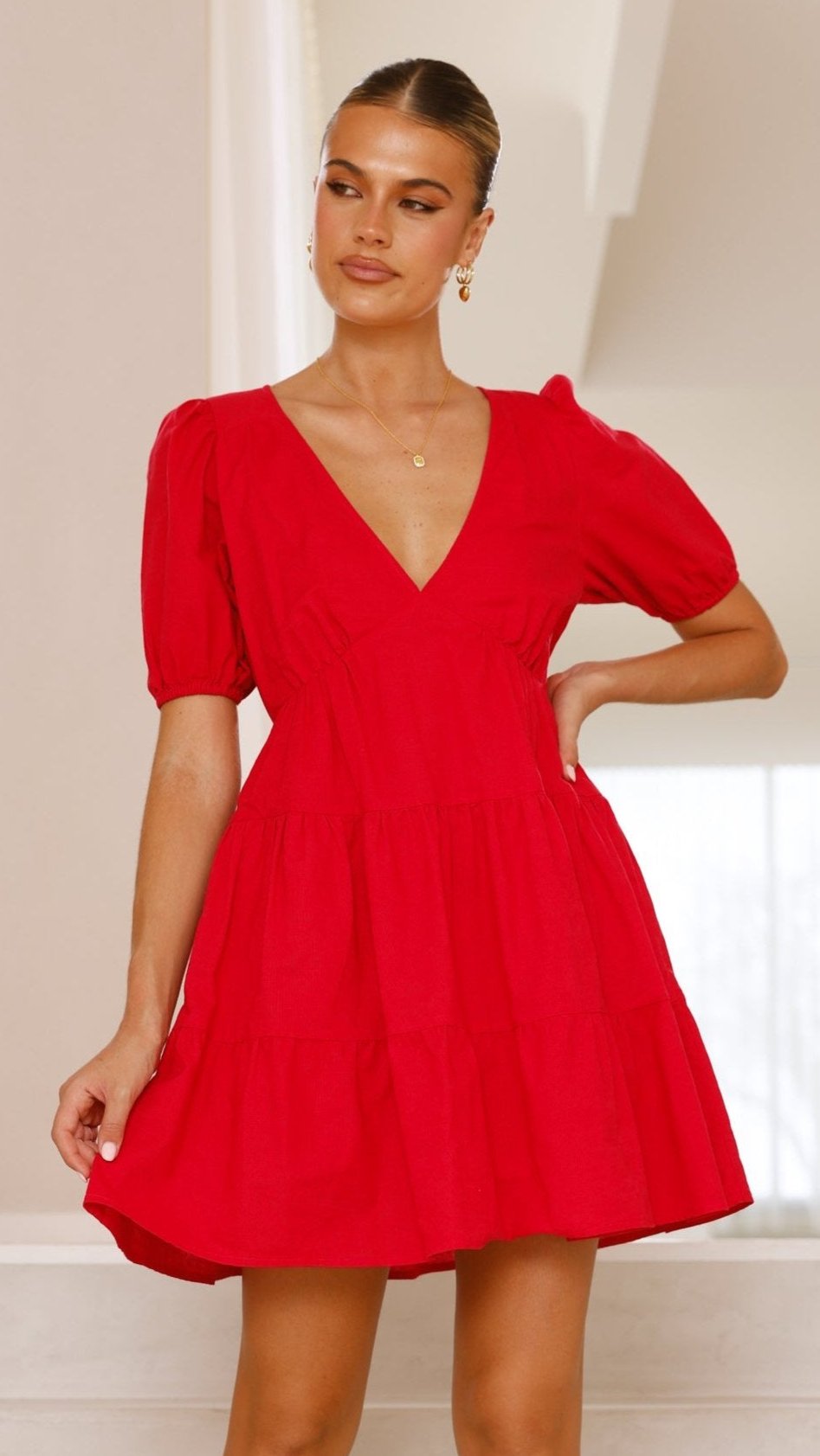 Billie Mini Dress in Red - Flirty & Stylish Summer Party Outfit for Women | Perfect for Dates, Cocktails & Beach Vacations