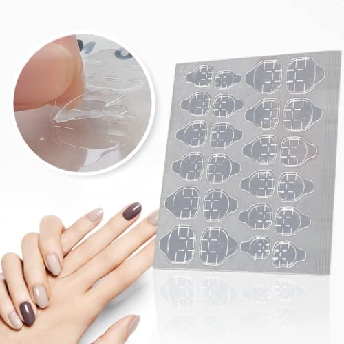 Glam Niyati 5 Sheets (120pcs) Double-Sided Nail Adhesive Tape - Transparent Fake Nails Glue Stickers for Press On Nails | Strong Hold, Flexible & Waterproof | Perfect for Salon, Home Manicure & Nail Extensions