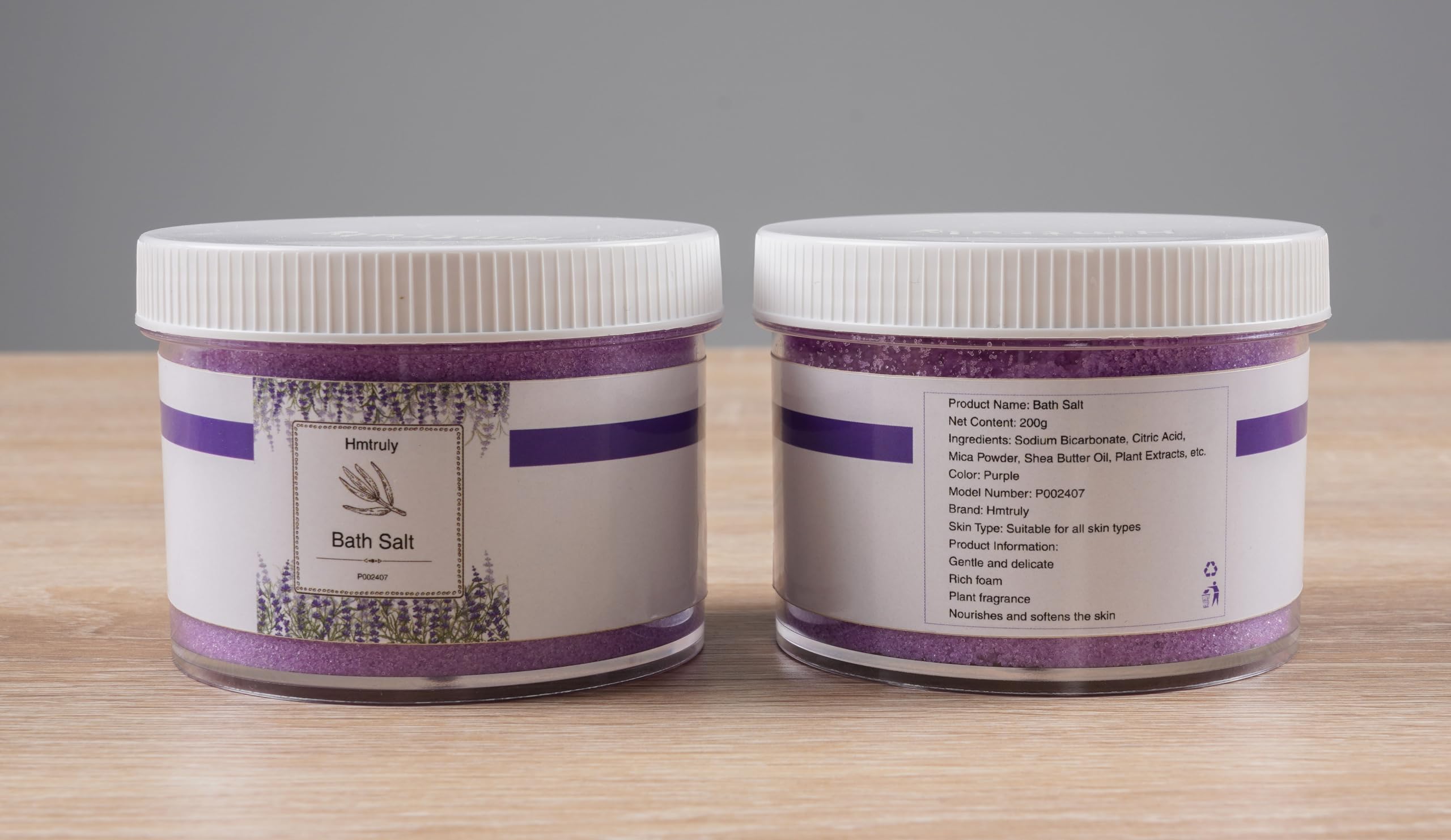 Lavender Bath Salts with Essential Oils - Relaxing Crystalline Bath Soak for Stress Relief & Aromatherapy | Perfect for Spa Nights, Self-Care Routines & Gift Sets