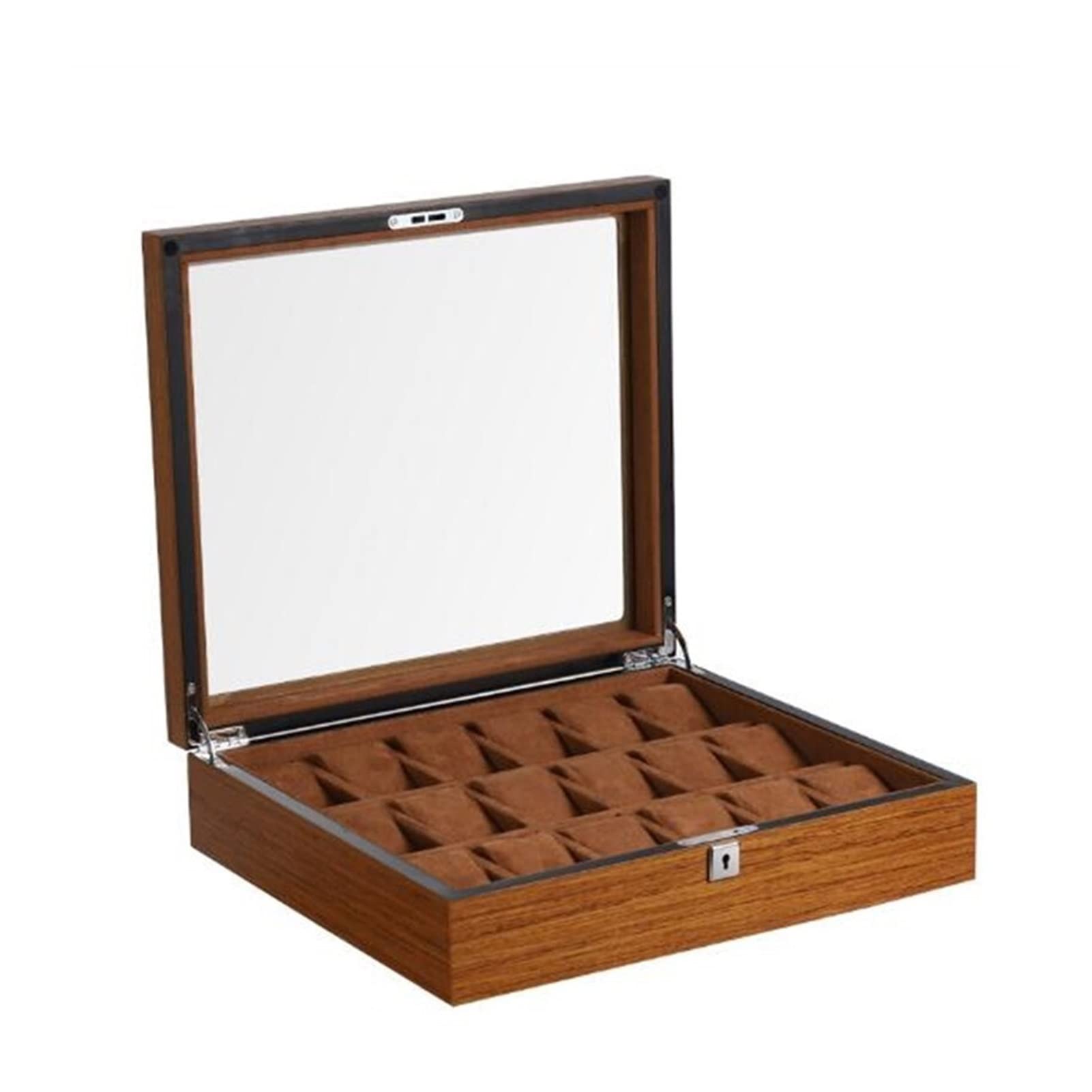 YUXI8541NO 18-Slot Watch Box with Lock - Premium Watch Storage & Display Case for Men & Women - Perfect for Watch Collectors & Jewelry Organization