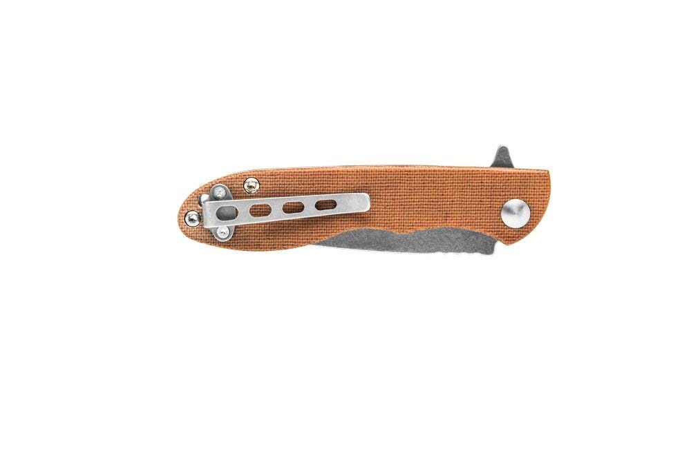 TOPS Mini Scandi Linerlock Folding Knife - High Carbon Steel Blade, Ergonomic Handle for Outdoor Camping, Hunting, and Everyday Carry (EDC)