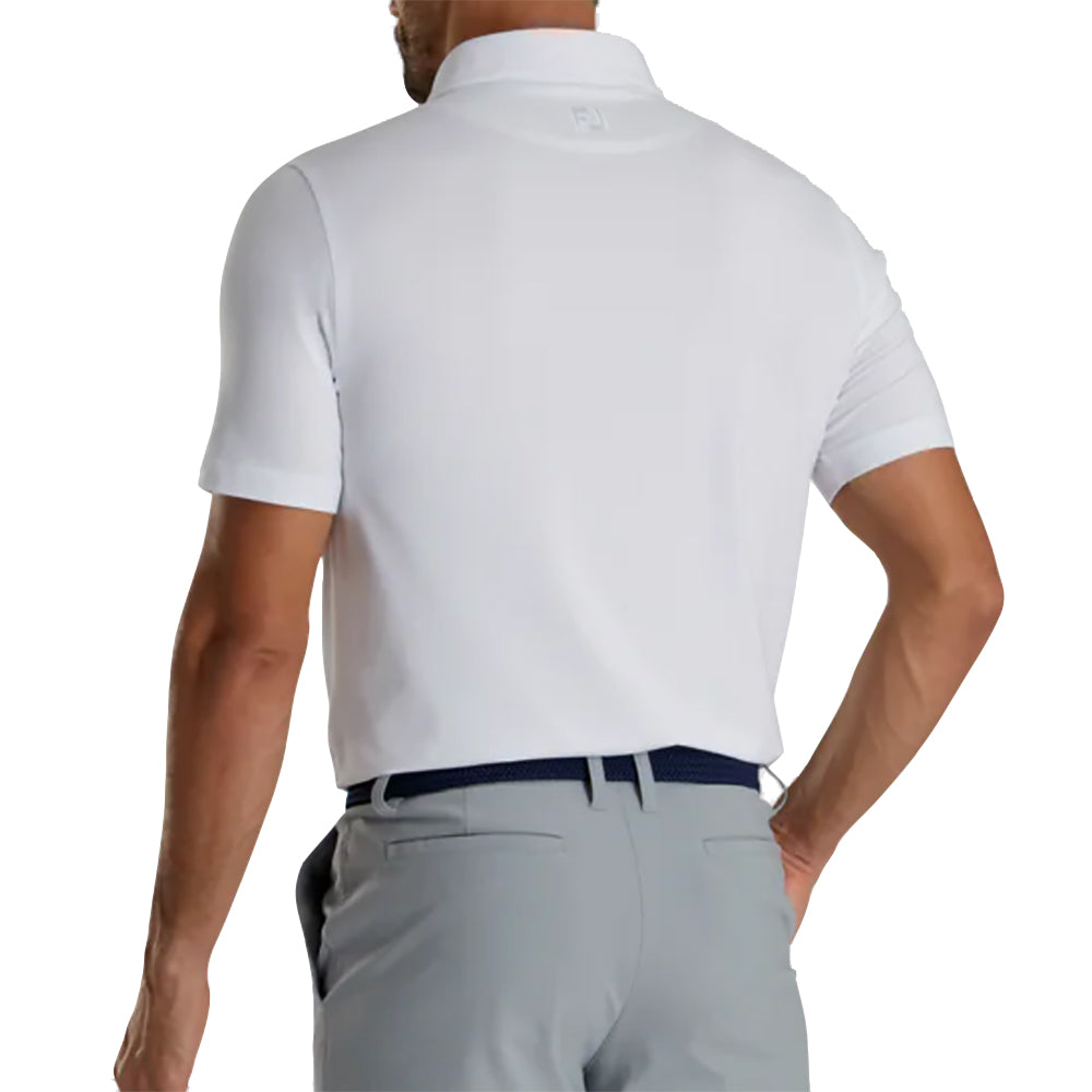 FootJoy Athletic Fit Solid Lisle Men's Golf Polo Shirt - Moisture Wicking & UV Protection for Golf Course & Casual Wear