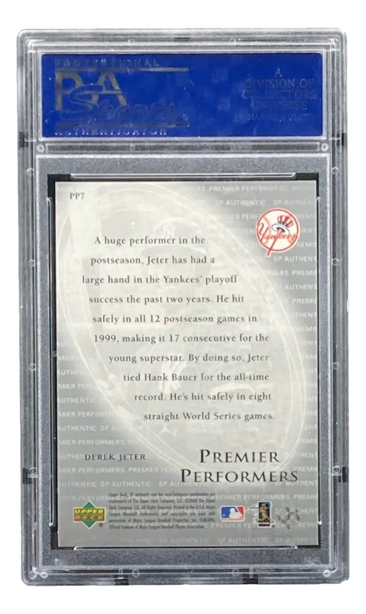 Derek Jeter 2000 SP Authentic #PP7 New York Yankees Baseball Card PSA Mint 9 - Perfect for Collectors, Sports Memorabilia Displays & Yankees Fan Gifts