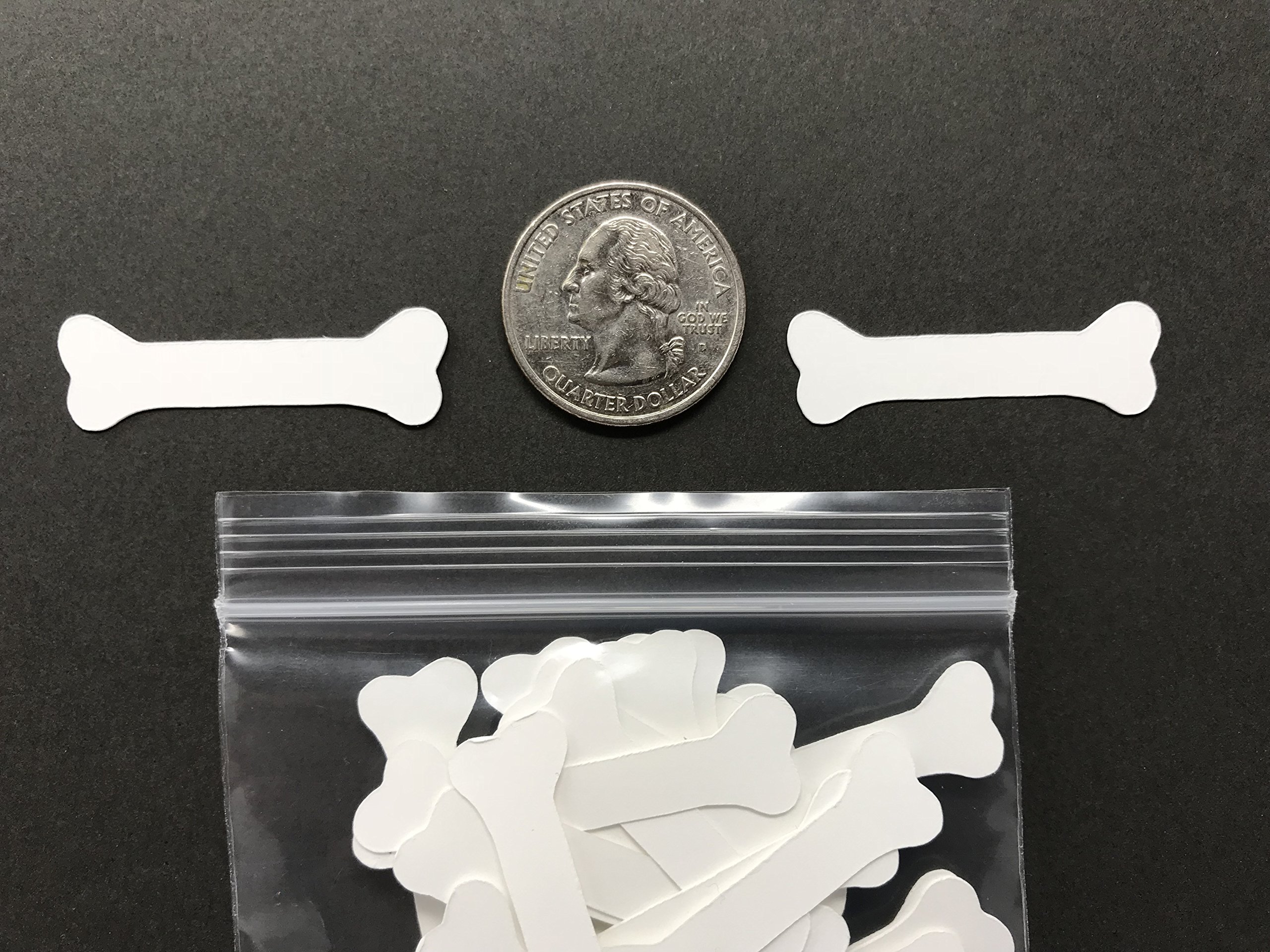 White Bone Confetti for Dog Birthday Party - 200pcs Puppy Party Decorations, Dog Bone Die Cuts & Cake Toppers - Perfect for Puppy Showers, Adoption Celebrations & Pet-Themed Events