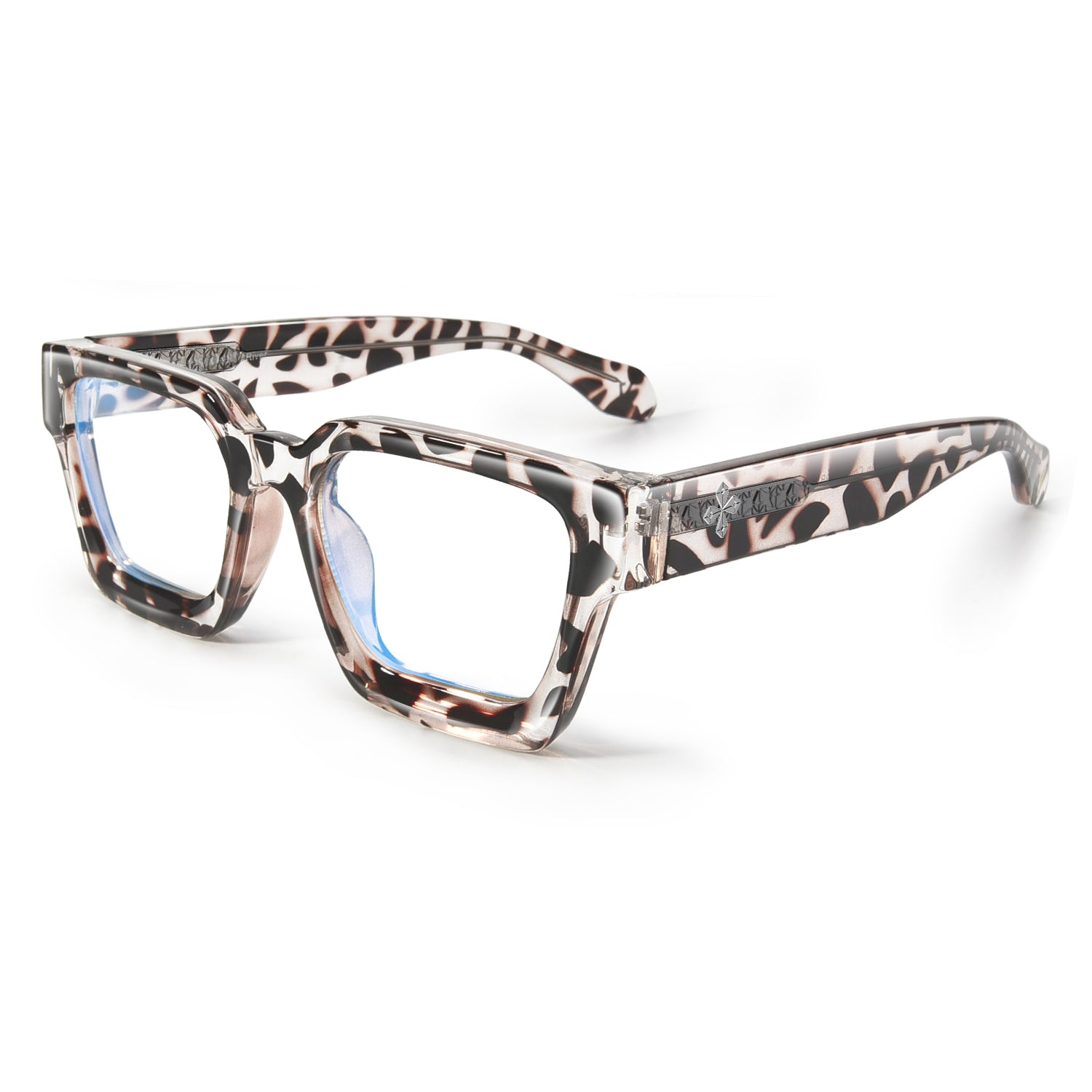 Stylish River Geometric Eyeglasses for Men & Women - Trendy Square Frame Glasses for Reading & Fashion - Perfect for Office, Driving, and Daily Wear