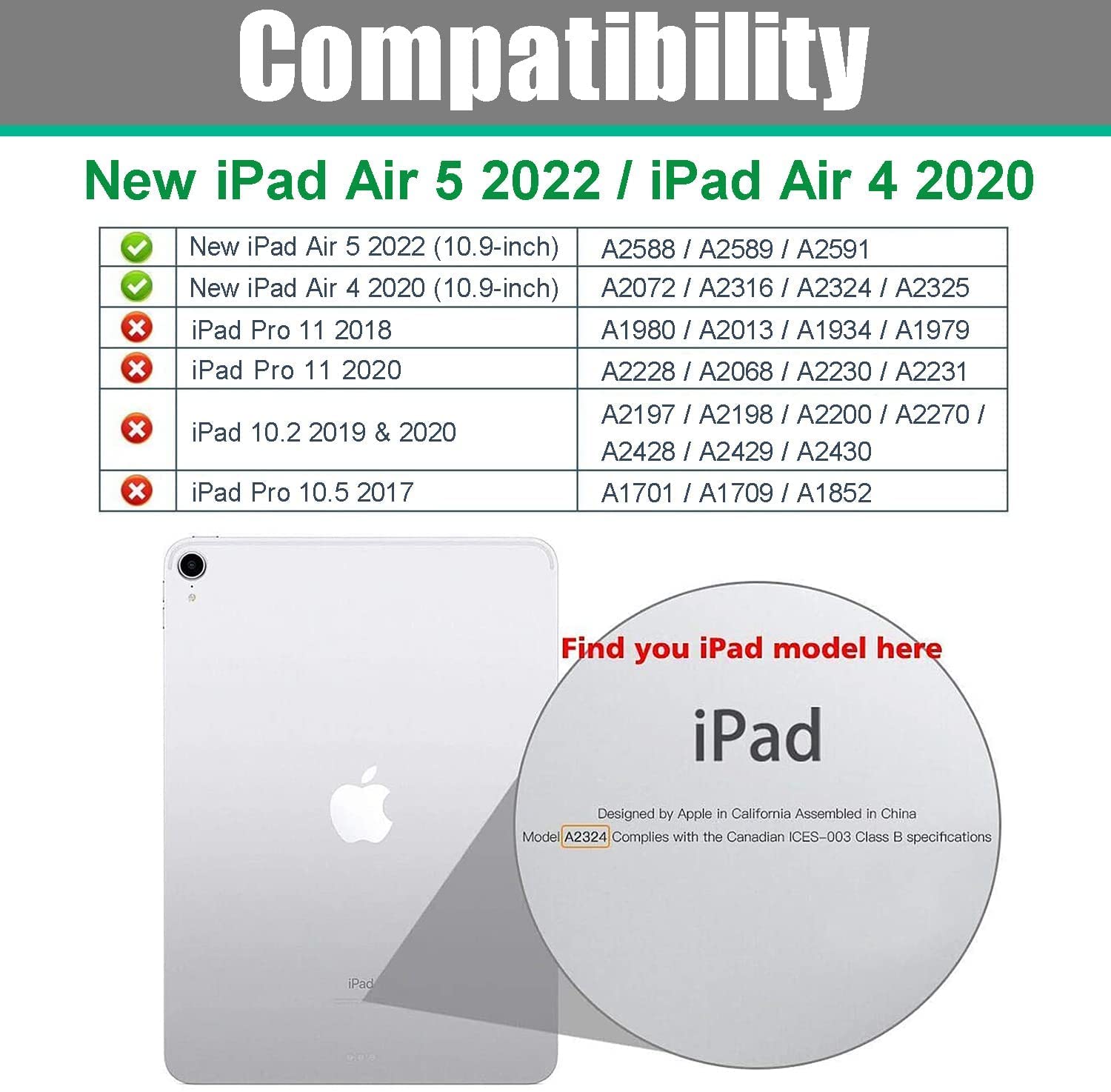Gahwa Protective Case for iPad Air 4th Generation (2020 Model) 10.9 Inch - Slim Fit Cover with Auto Sleep/Wake | Perfect for Work, School & Travel