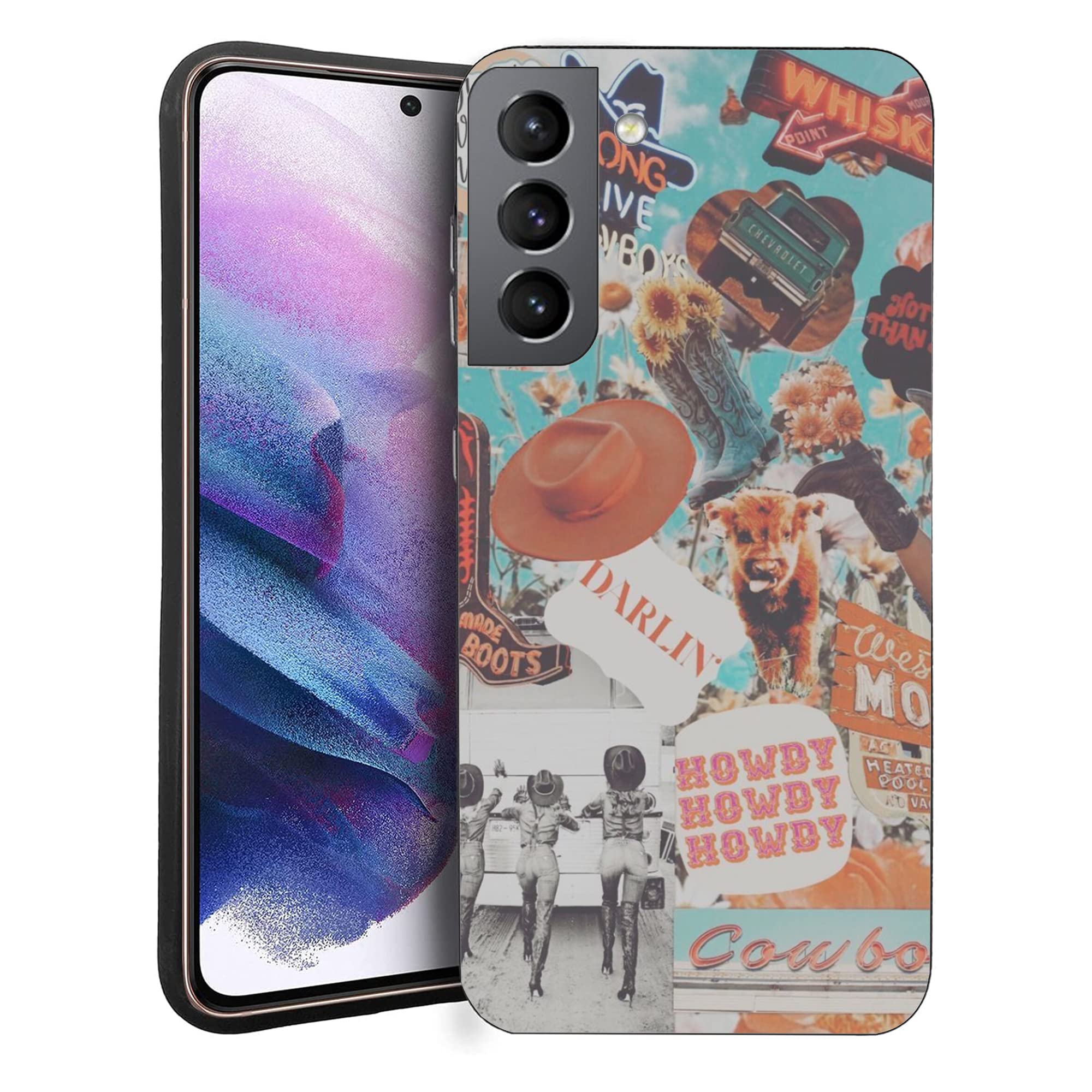 Cowboy Cowgirl Samsung S21 Plus Case - Shockproof TPU Cover for Ranch & Outdoor Use