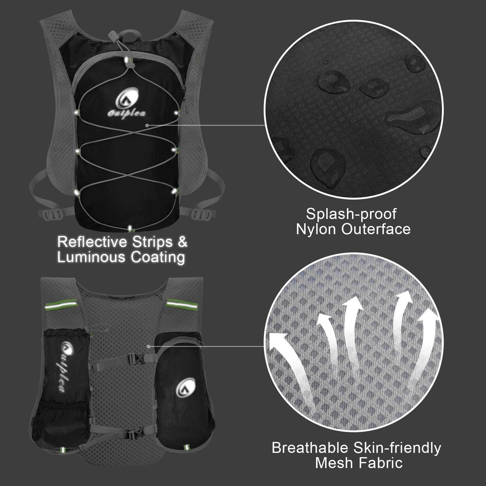 2L Hydration Backpack - Lightweight Water Vest for Running, Hiking, Camping & Biking | Hydro Pack with Leakproof Bladder for Men & Women | Perfect for Outdoor Adventures, Festivals & Sports