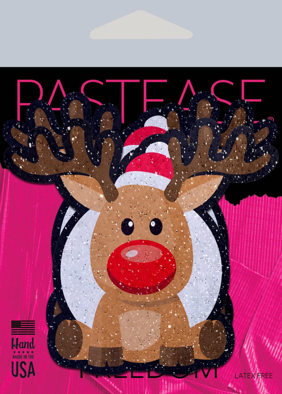 Pastease Christmas Reindeer Red Nose Rudolph Costume Accessory - Perfect for Holiday Parties, Festive Decorations & Christmas Photo Props
