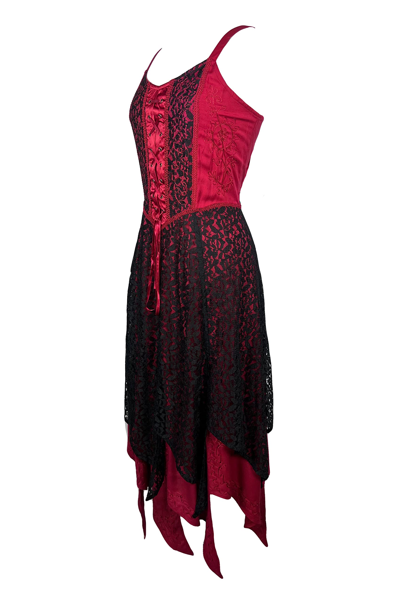 Agan Traders 2025 Spring Women's Boho Lace Spaghetti Strap Long Evening Gown - Elegant Formal Dress for Prom, Wedding & Halloween Party