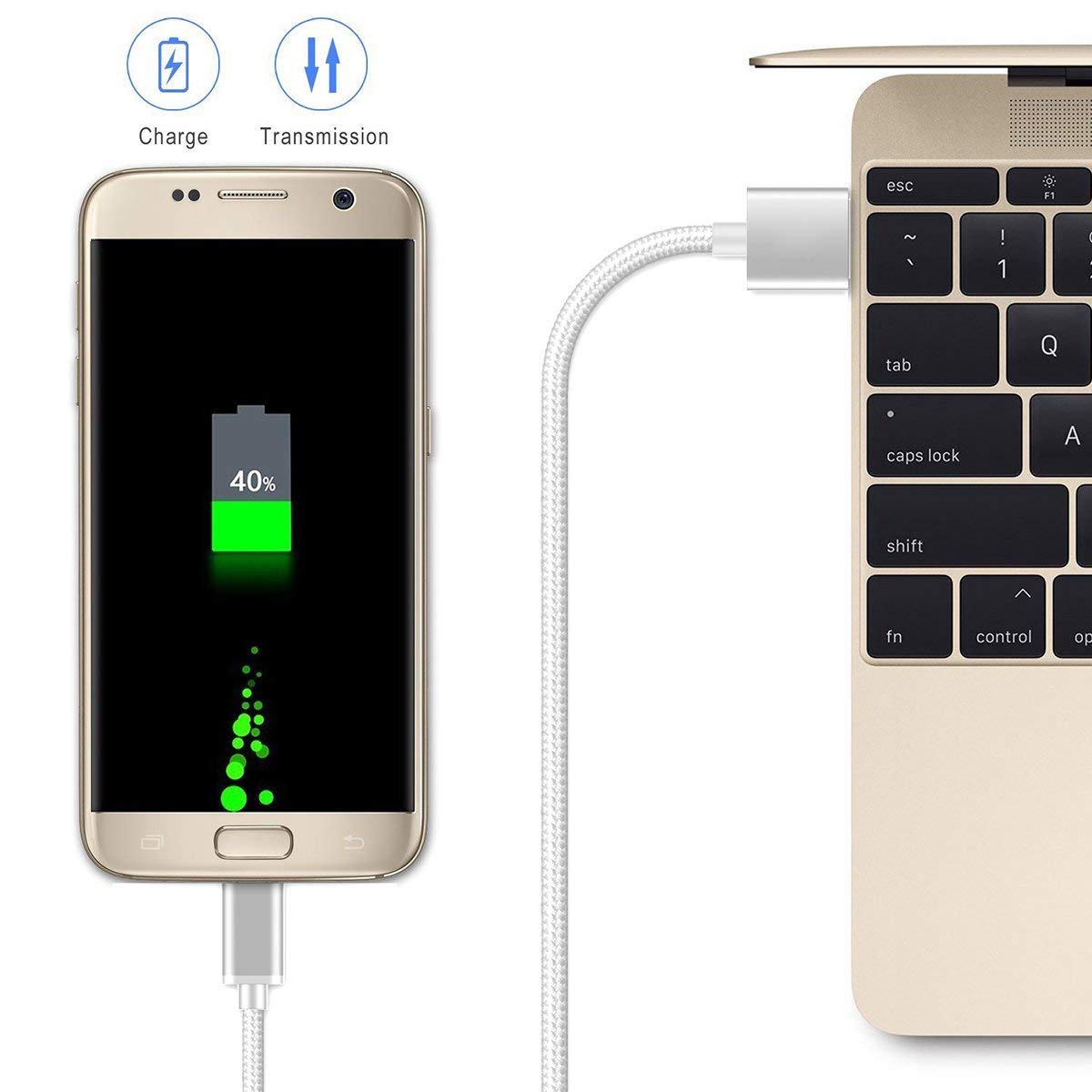 2-Pack 10ft Android Micro USB Charger Cable - Fast Charging Cord for Samsung Galaxy S5/S6/S7 Edge, J3/J7 Prime, Note 4/5, LG Stylo 3/Aristo 4/G4/K40/K30, Moto E5/E6/G6 Play, PS4 Pro Controller - Perfect for Home, Office & Travel Charging