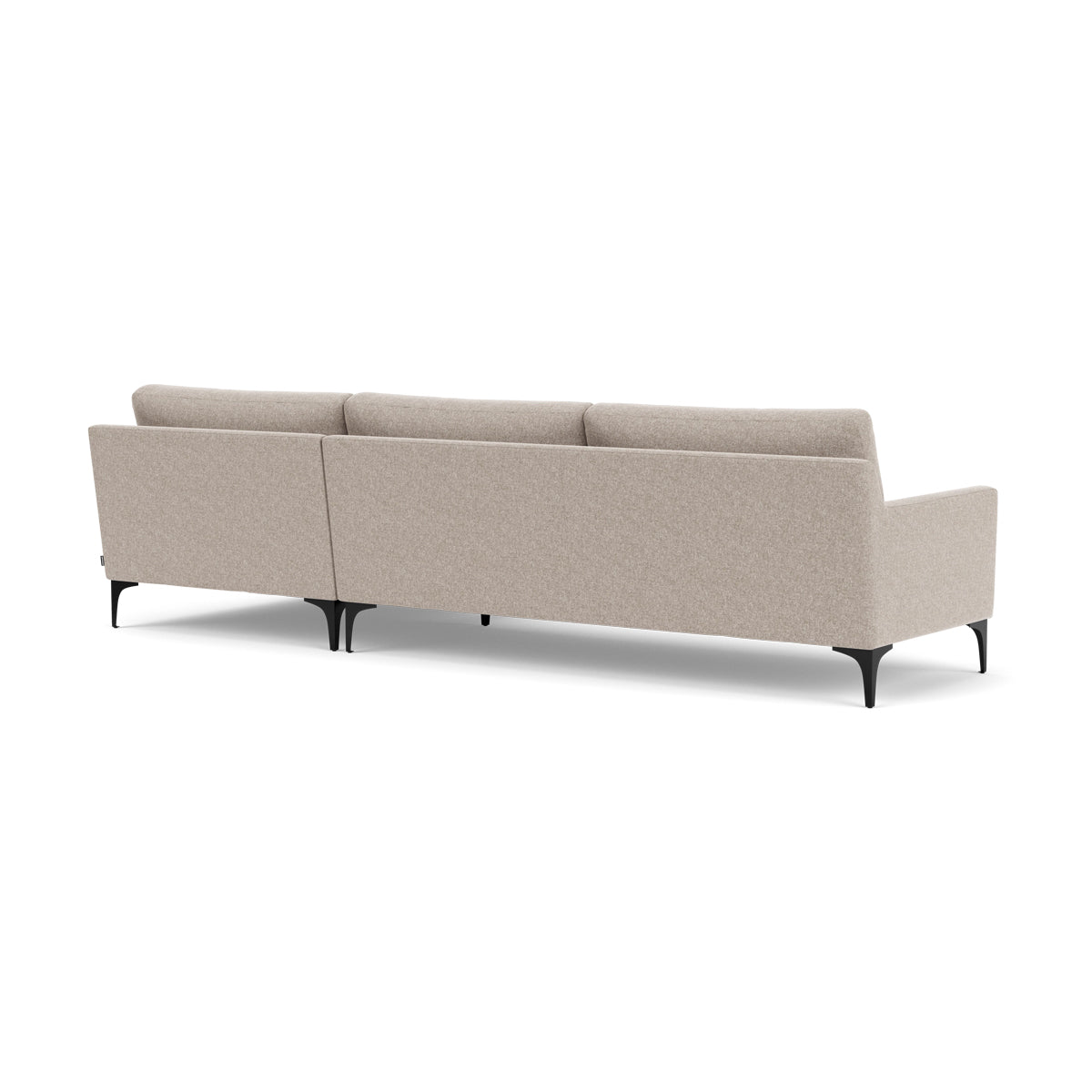 Astha Fabric Right Chaise Sofa - Modern Upholstered Sectional Couch for Living Room, Lounge & Small Spaces