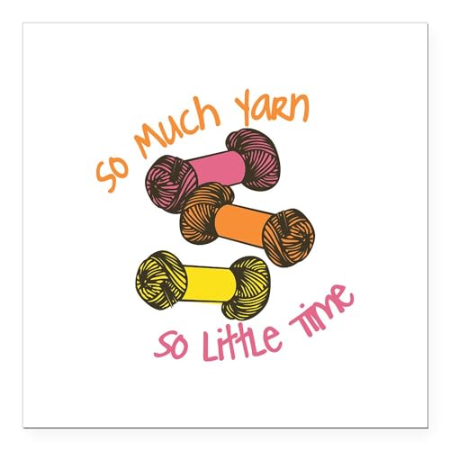Skeins of Yarn Square Car Magnet 3 X 3