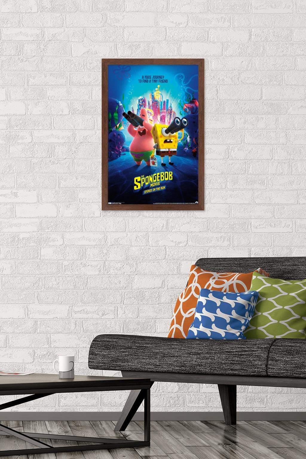 Trends International The SpongeBob Movie: Sponge On The Run - Premium Mahogany Framed Wall Poster 14.725