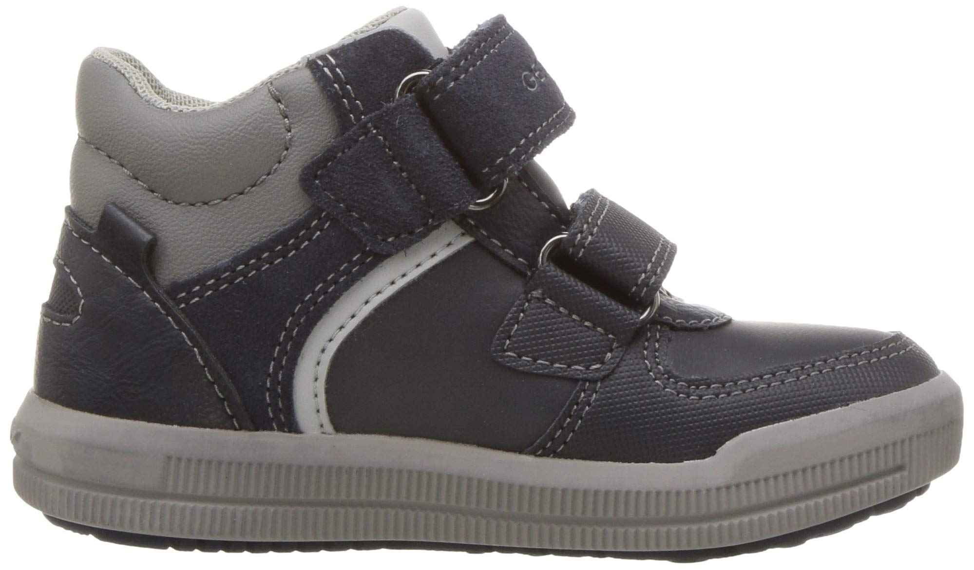Geox Boys' Arzach High Top Velcro Sneakers - Breathable & Comfortable Kids Shoes for School, Play & Everyday Wear