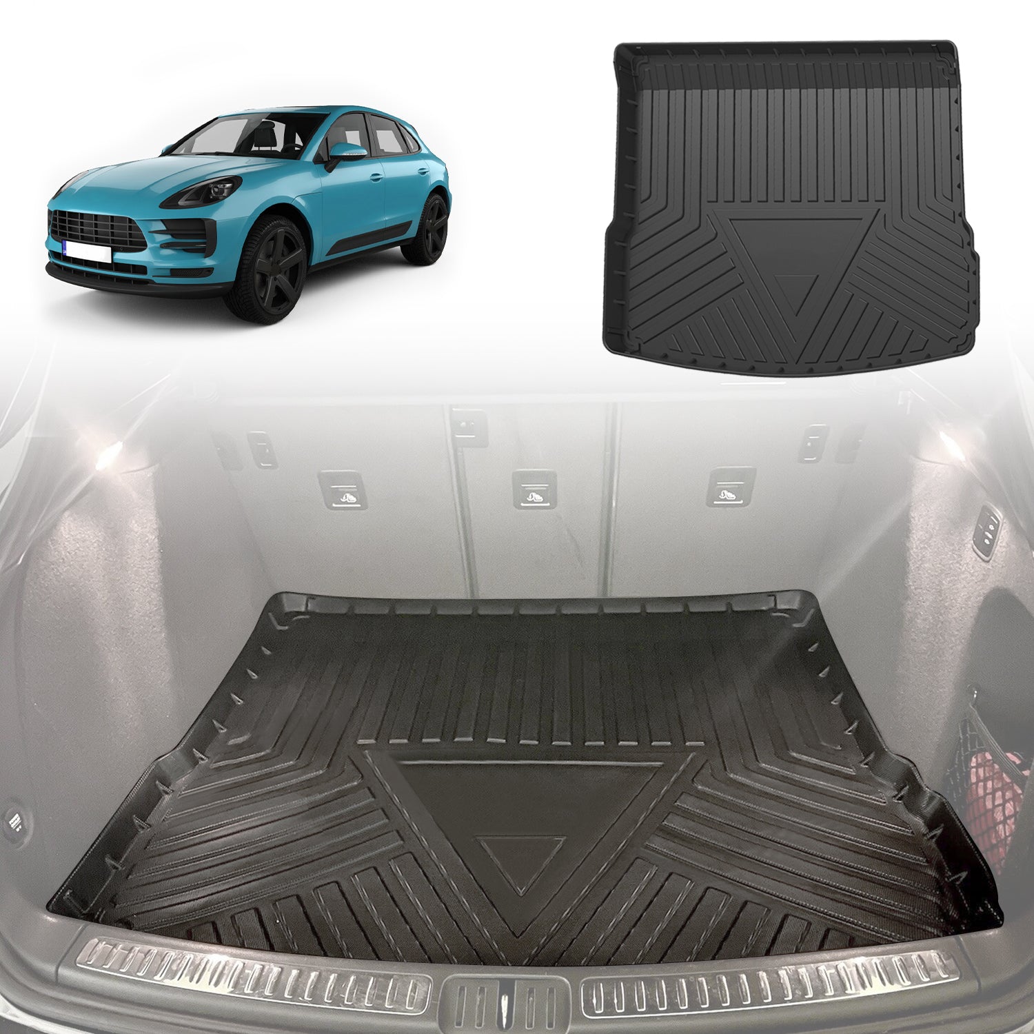 Porsche Macan Boot Liner Cargo Mat 2014-2024 - Waterproof Trunk Protector for SUV Accessories, Perfect for Road Trips & Outdoor Adventures