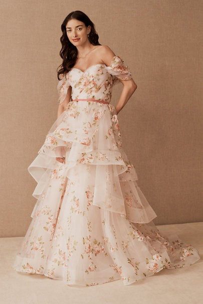 Wtoo Rosabel Floral Gown - Elegant Wedding Dress with Lace Appliques & Floral Embroidery | Perfect for Bridal Ceremonies, Formal Events & Special Occasions