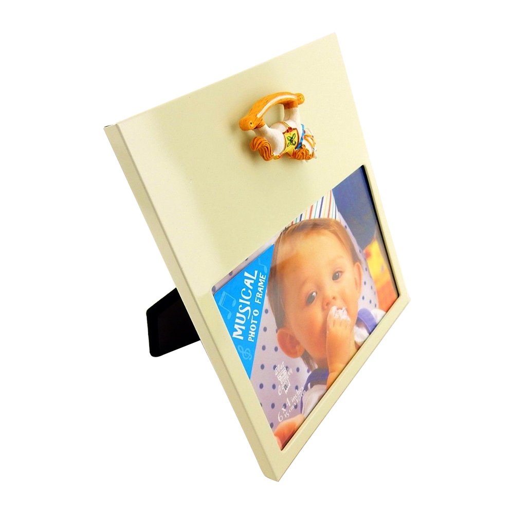 Musical Rocking Horse Photo Frame - Nursery Decor & Keepsake Gift for Baby Showers
