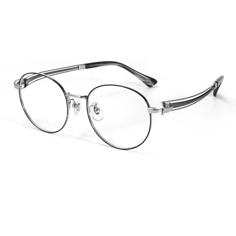 Aror Unisex Full Rim Round Titanium Eyeglasses 95235 - Lightweight & Durable Frame for Men & Women - Perfect for Reading, Work & Everyday Use