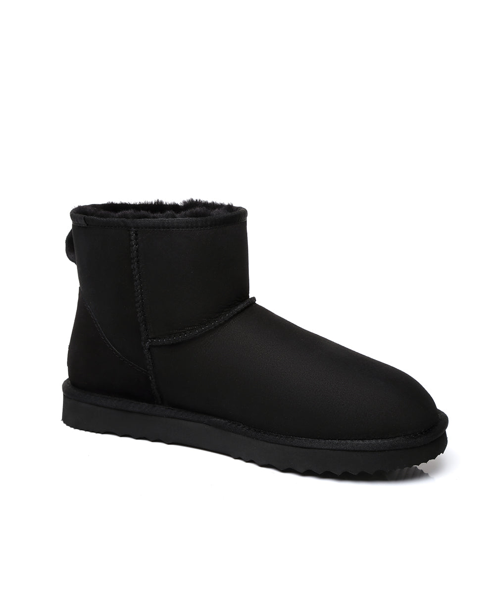 Men's Luxe Classic Mini UGG Boots - Big Size & Wide Width Comfortable Winter Snow Boots for Indoor/Outdoor Wear