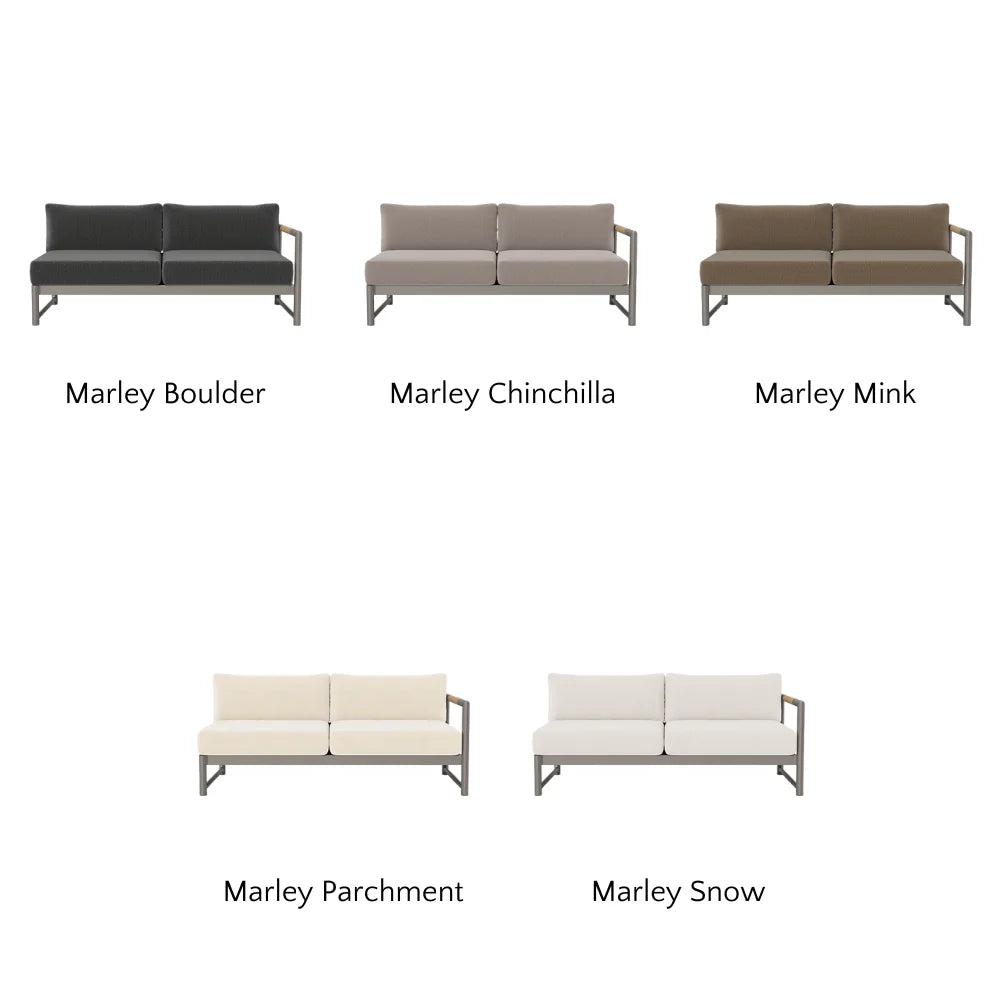 Breeze XL Outdoor Patio Loveseat with Right Arm - Perfect for Gardens, Decks, and Poolside Relaxation