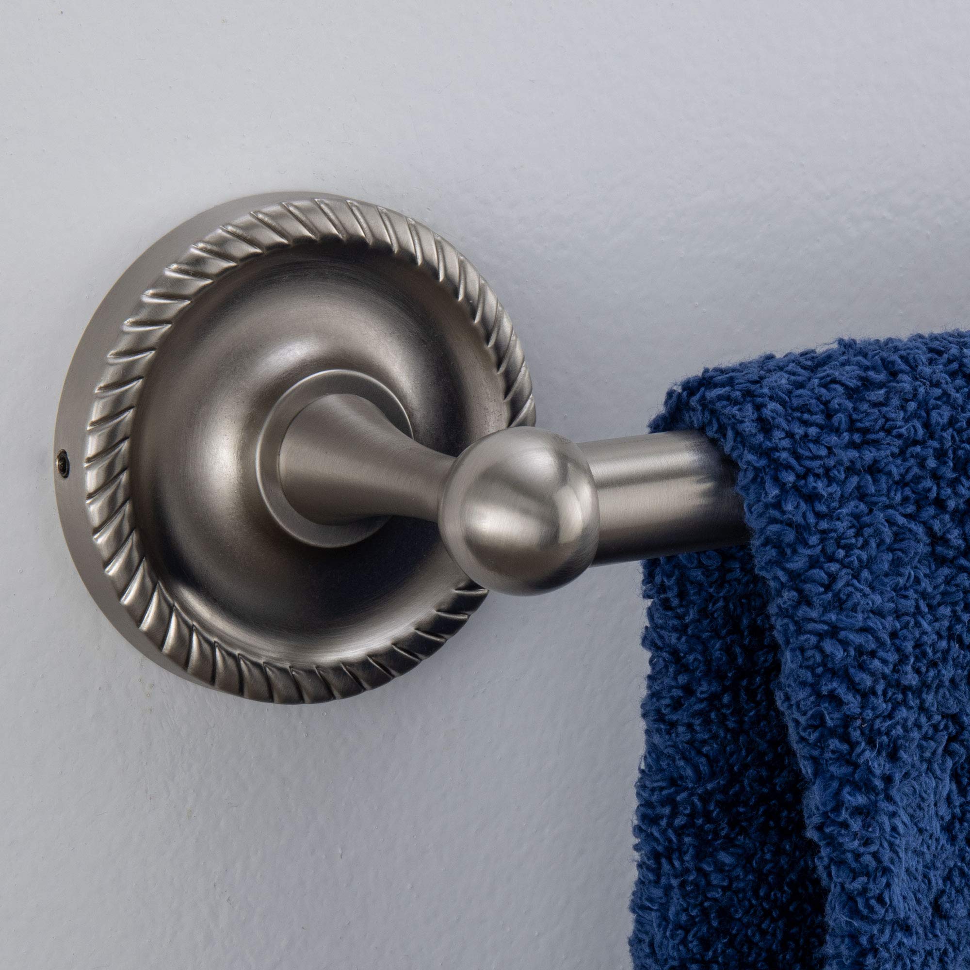 RecPro RV Towel Rack Brushed Nickel - Small Hand Towel Holder & Towel Bar Rail for RV Bathroom | Durable & Space-Saving RV Accessories for Camping & Travel | Perfect for Motorhome, Trailer & Van Life