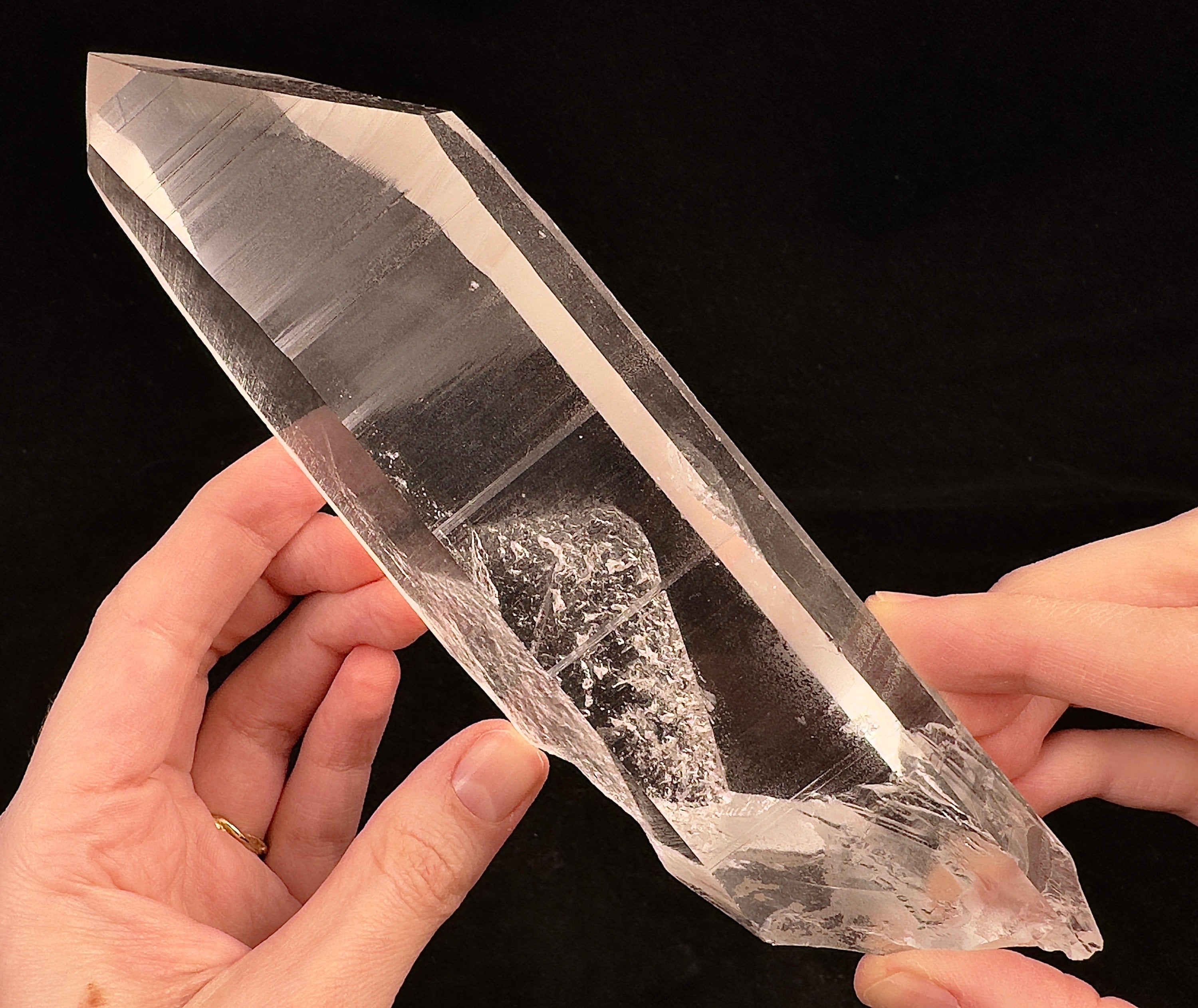 LEMURIAN QUARTZ Crystal Point - Natural Raw Mineral Specimen for Home Decor, Healing Crystal Collection & Unique Spiritual Gift (53487) - Perfect for Meditation, Energy Work & Crystal Healing