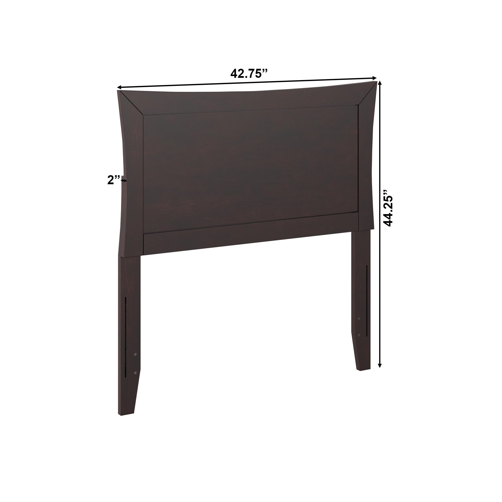 AFI Metro Twin Size Headboard with USB Charging Ports - Modern Espresso Finish Bed Frame Headboard for Small Spaces, Dorms & Guest Rooms