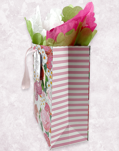 Vibrant Rose Garden Gift Bags - Elegant Floral Printed Gift Packaging for Birthdays, Weddings & Special Occasions