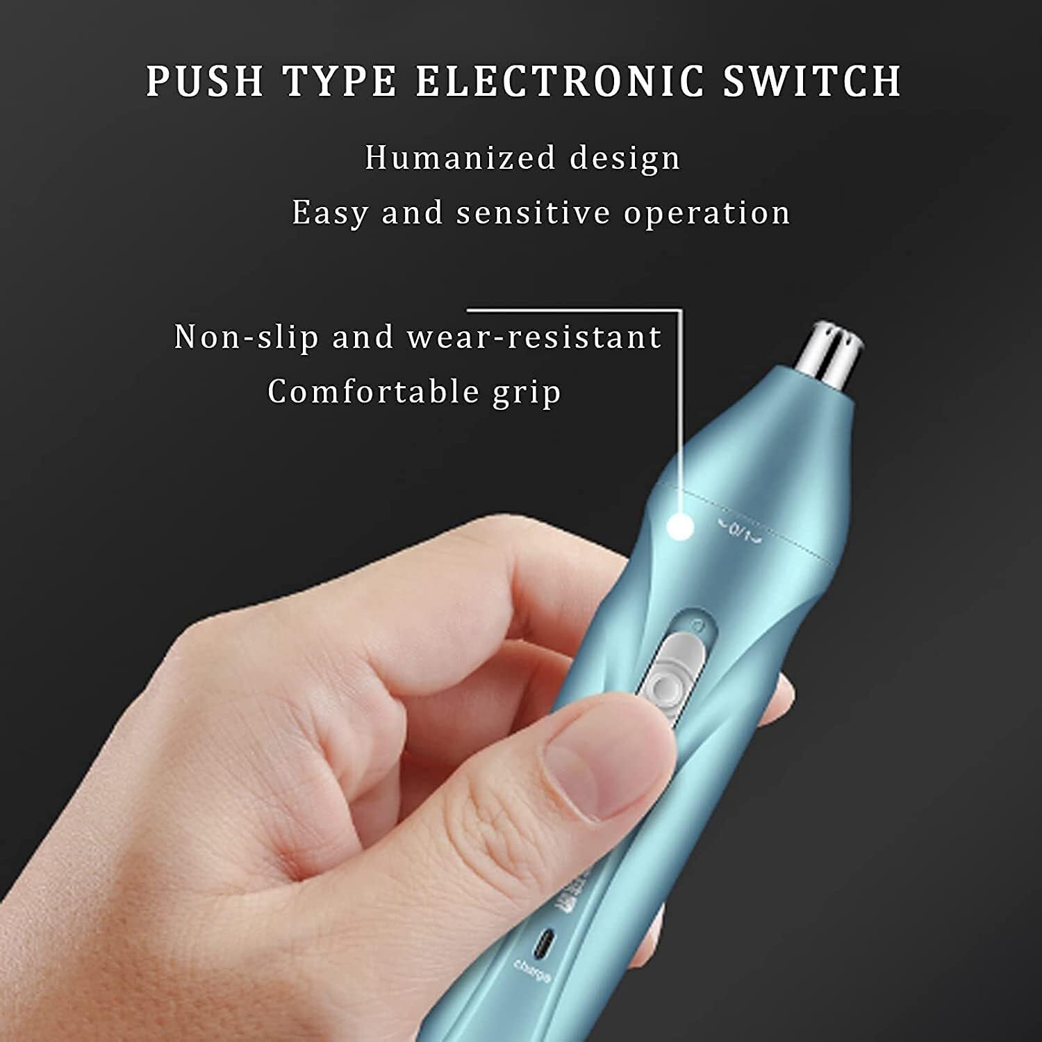 Professional USB Rechargeable Nose & Ear Hair Trimmer for Men - Painless Hair Removal Grooming Kit - Perfect for Travel, Home & Personal Care